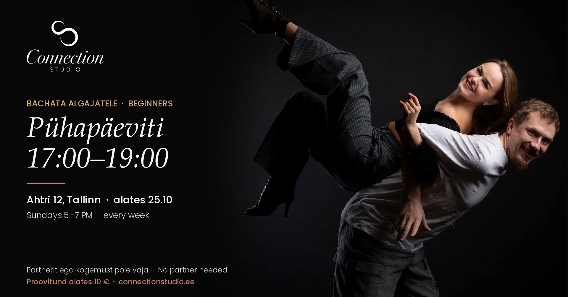 Bachata Algajatele Beginners Tallinn - Pühapäeviti 17:00-19:00 Ahtri 12