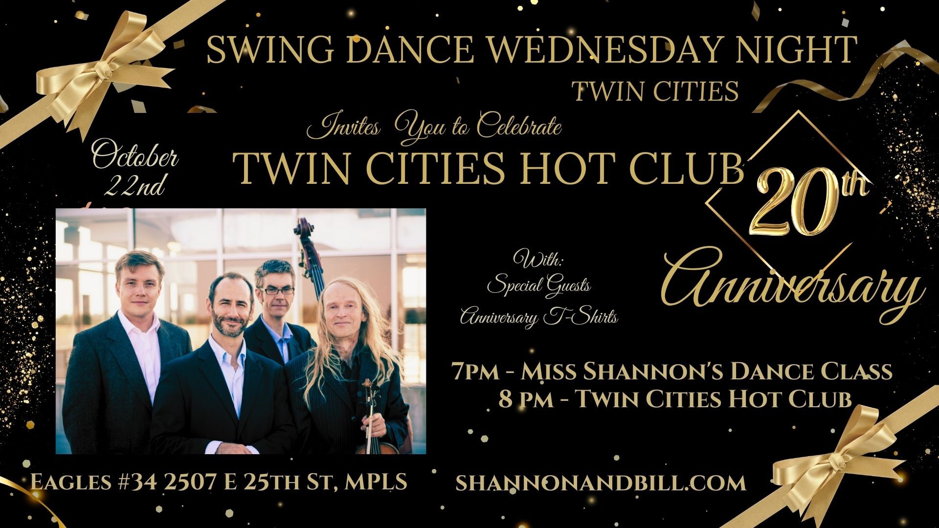 Twin Cities Hot Club 20th Anniversary at Swing Dance Wednesday