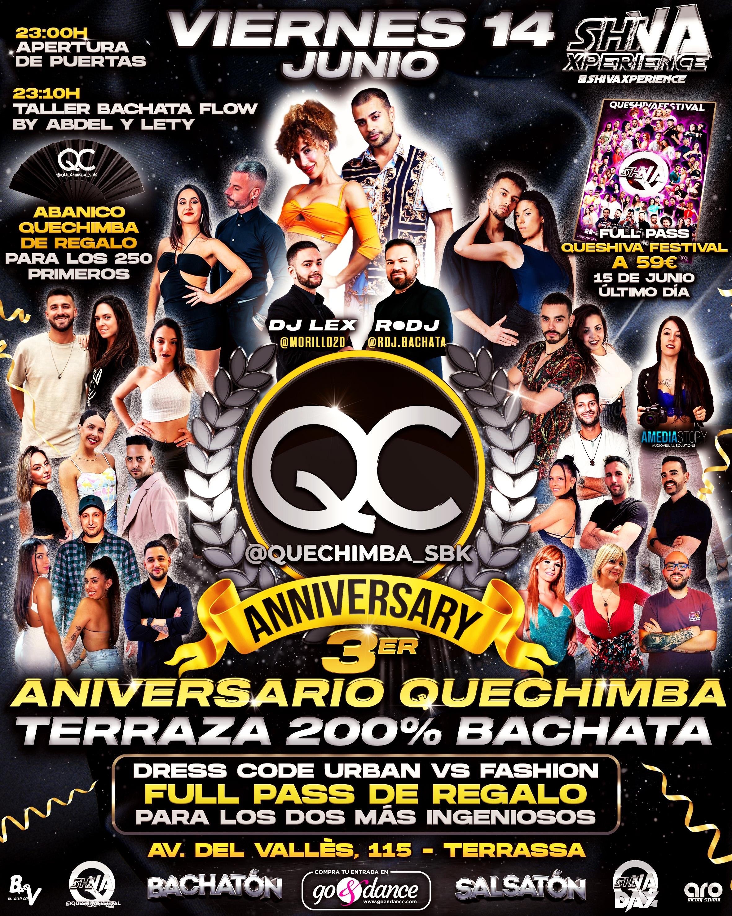 ?? TERCER ANIVERSARIO QUECHIMBA ?? VIERNES 14 DE JUNIO ??