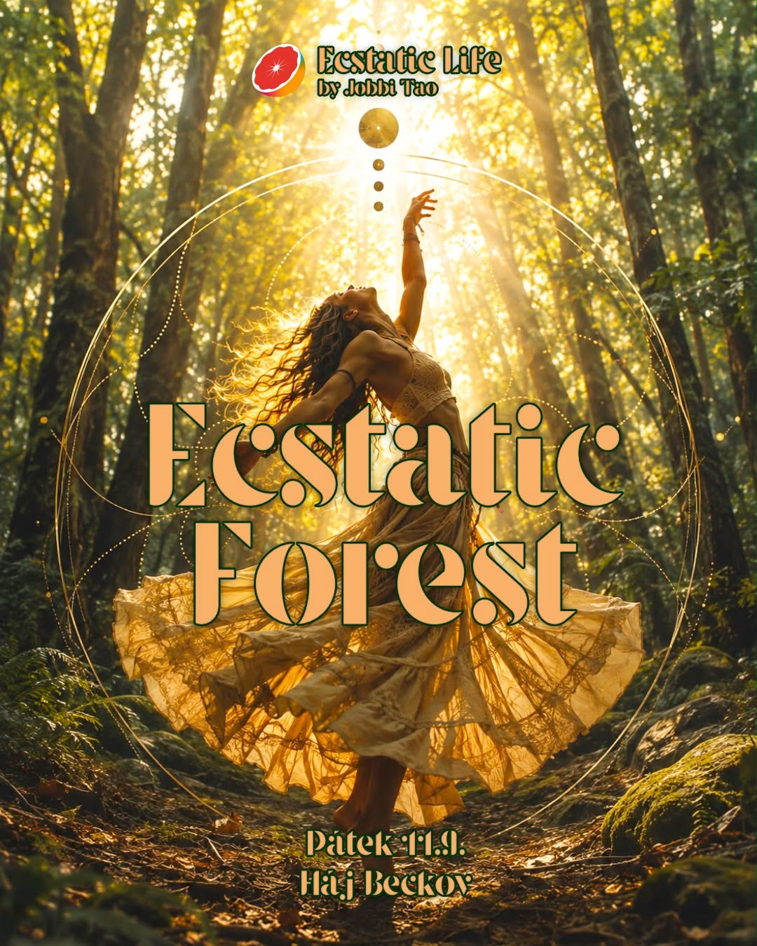 ECSTATIC FOREST JOBBI TAO Pátek 11.9.2026 Háj Beckov, Sedlec, Praha - východ