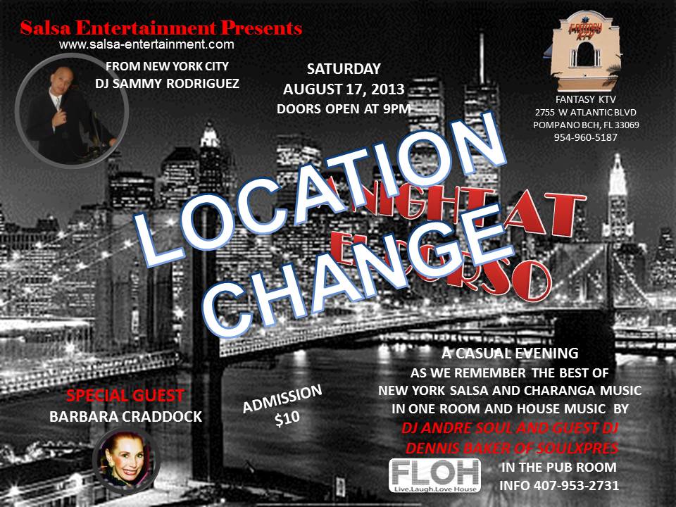 A NIGHT AT EL CORSO - LOCATION CHANGE - SATURDAY, AUG 17, 2013