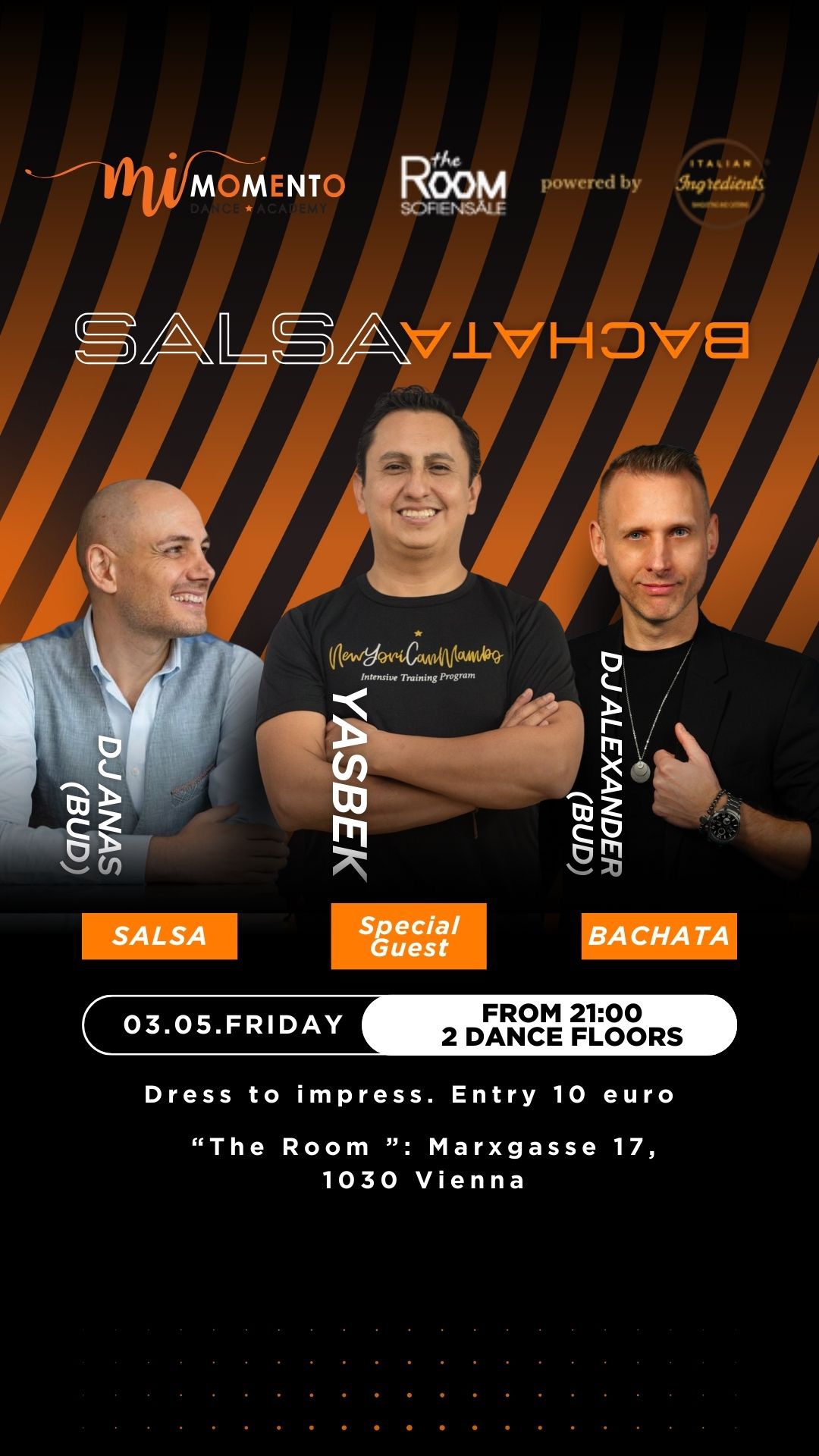Salsa & Bachata at The Room on 2 Dance Floors, Friday and Saturday!