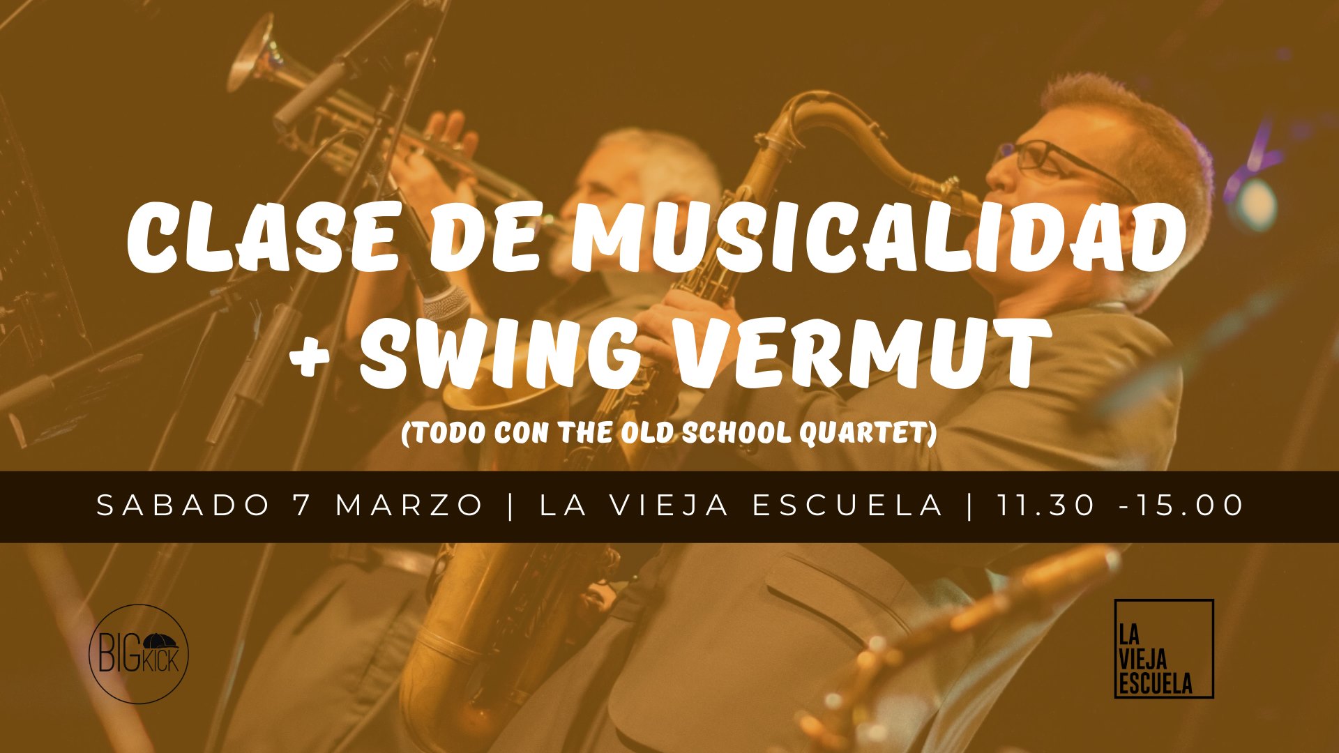 Clase de musicalidad y Swing vermut con The Old School Quartet