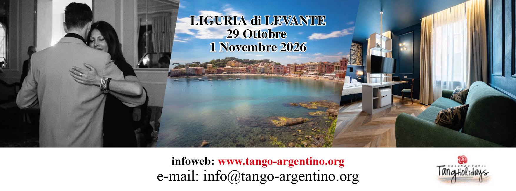 CHIAVARI (LIGURE di Levante) 29 Ottobre 1 Novembre 2026. Si balla Tango bella e spaziosa Sala con