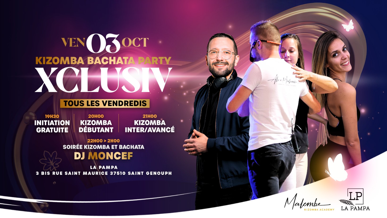 XCLUSIV - COURS KIZOMBA - SOIRÉE KIZOMBA BACHATA - DJ MONCEF
