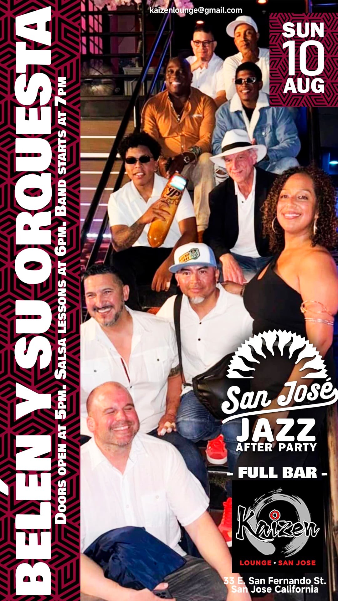 Domingo Sabroso Presents En La Casa De La Salsa Belen y Su Orquesta SJ Jazz After Party
