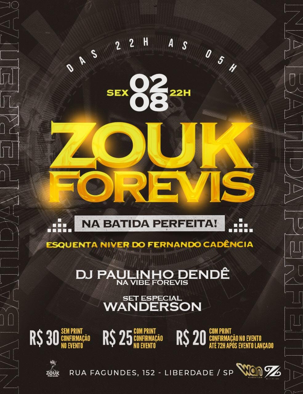 Zouk Forevis Na batida perfeita esquenta niver do Cadência