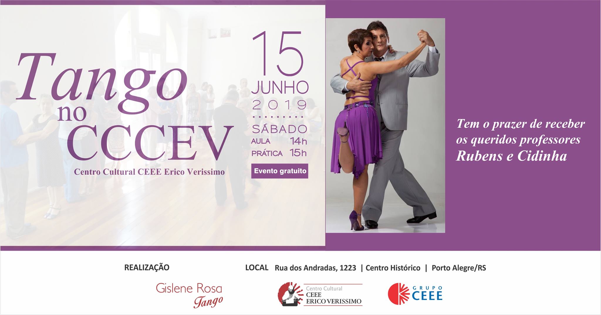 Tango no CCCEV com os Professores Rubens e Cidinha Marcacini