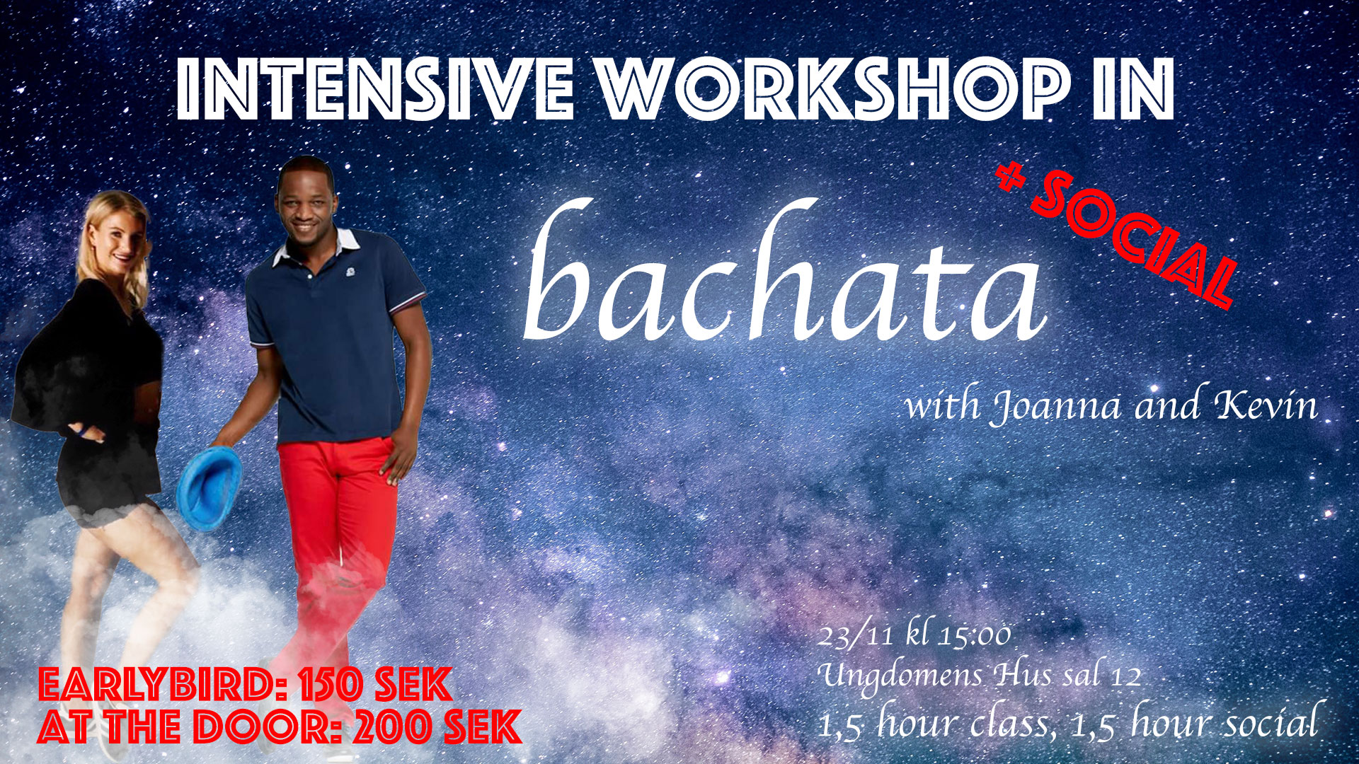 Bachata class+social with Kevin and Joanna