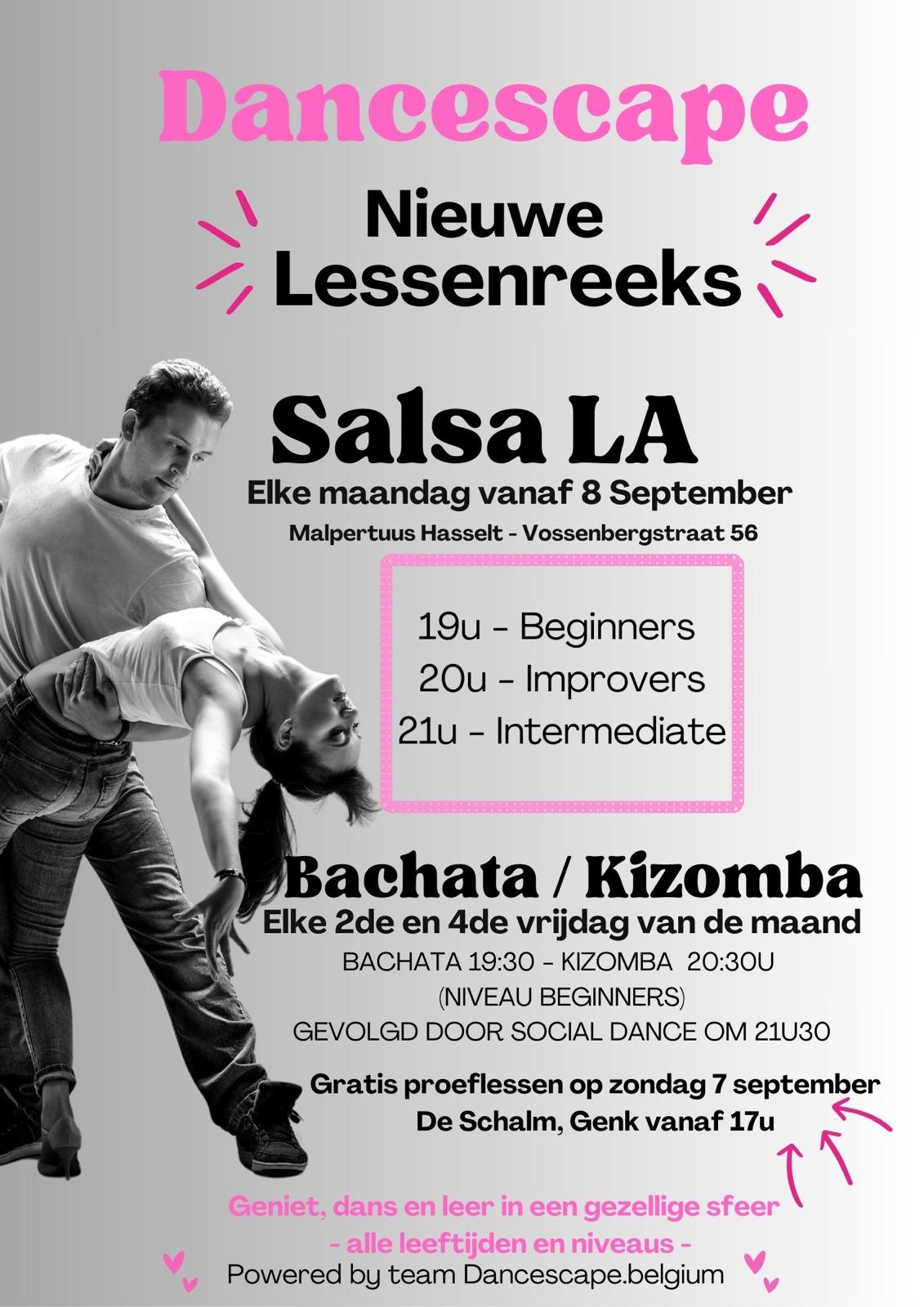 Nieuwe lessenreeks Salsa LA (3 Levels), Bachata en Kizomba Beginners @ Malpertuus Hasselt