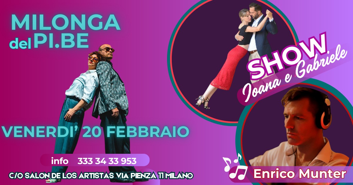 milonga del Pi.Be con show di Ioana Gavrilescu e Gabriele Cataldo