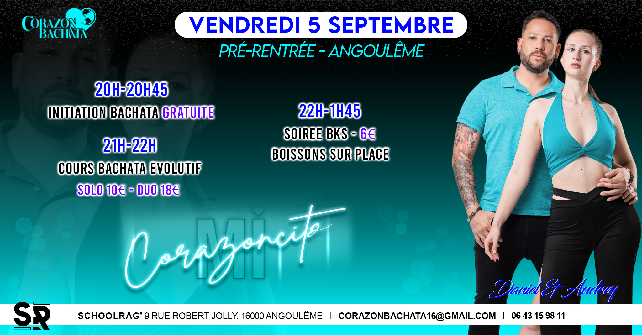 Mi Corazoncito Angouleme BKS - Soirée pré-rentrée Bachata Découverte