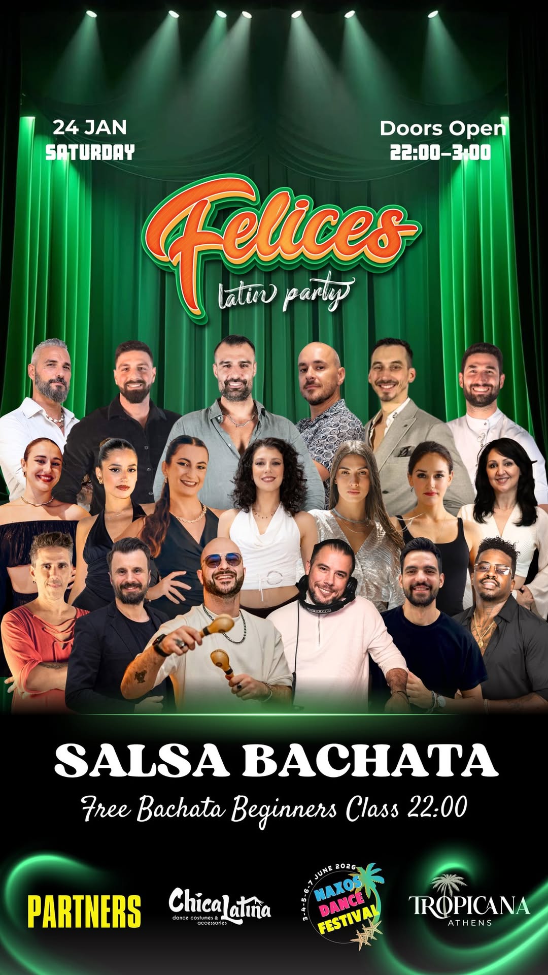 SALSA BACHATA PARTY 24 January FELICES On Saturday At Tropicana Latin Bar