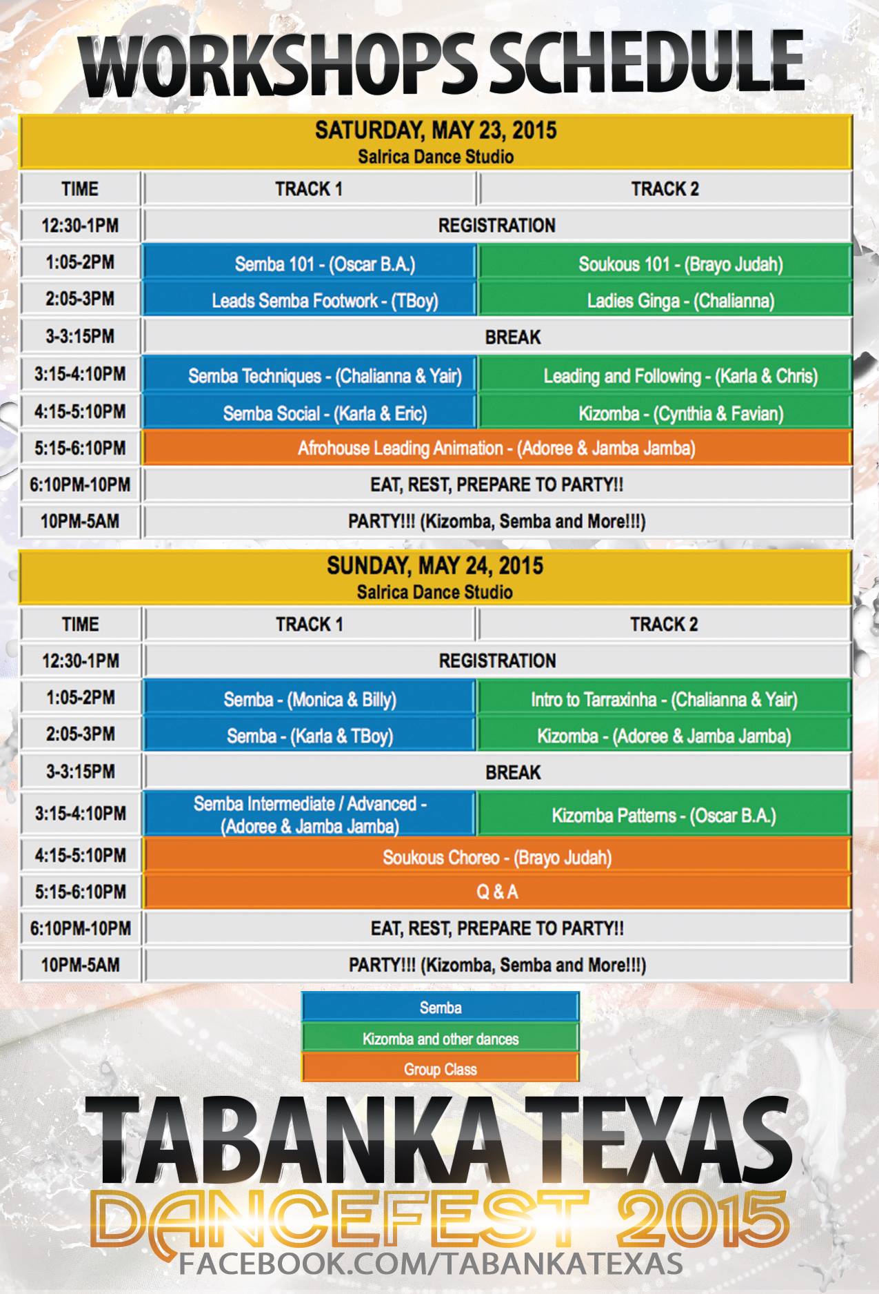 TABANKA TEXAS DANCEFEST 2015 (MAY 22-24)