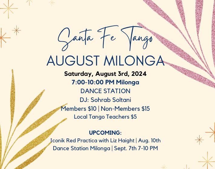 SFT August Milonga at Dance Station