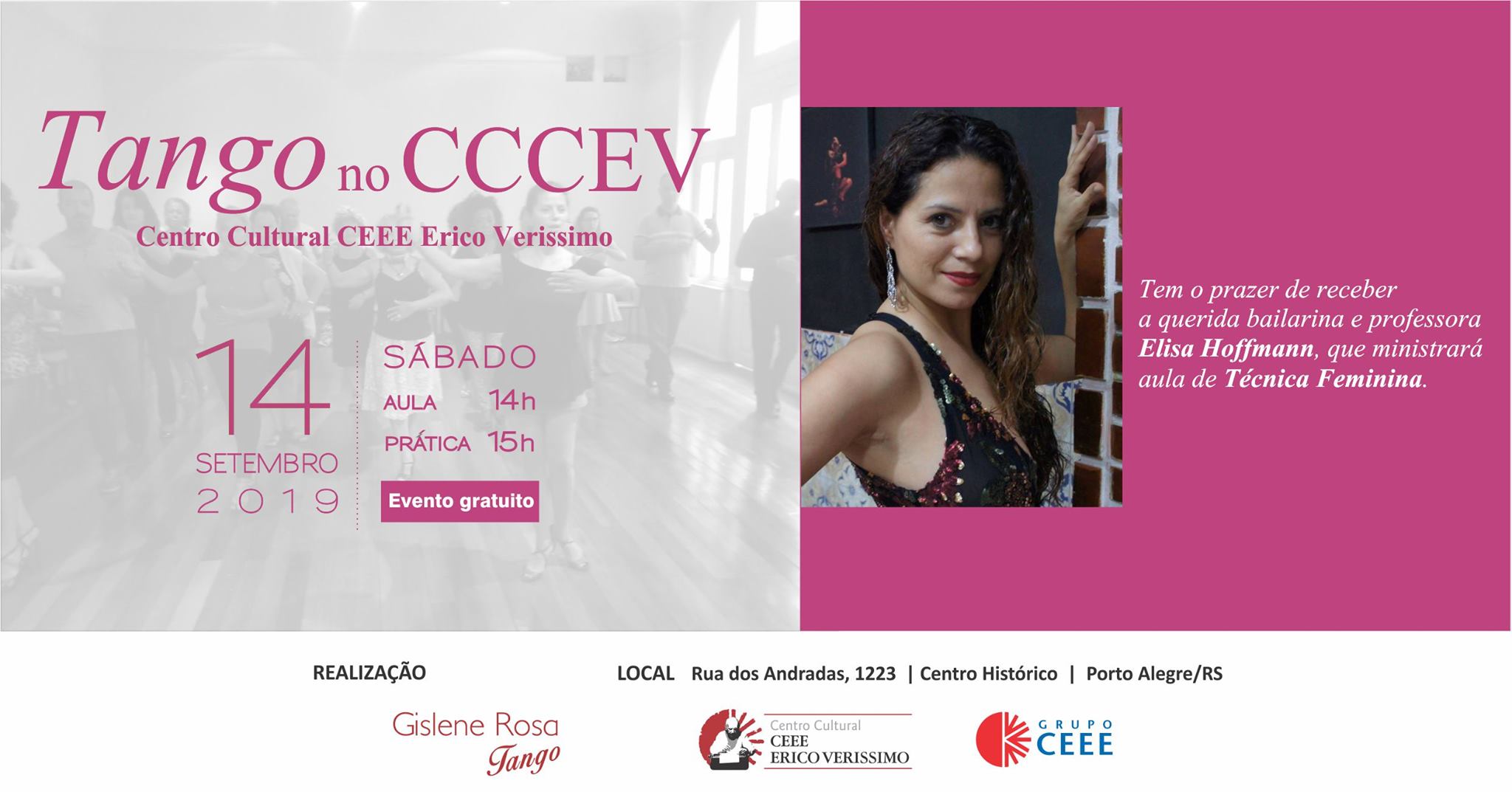 Tango no CCCEV com a professora Elisa Hoffmann