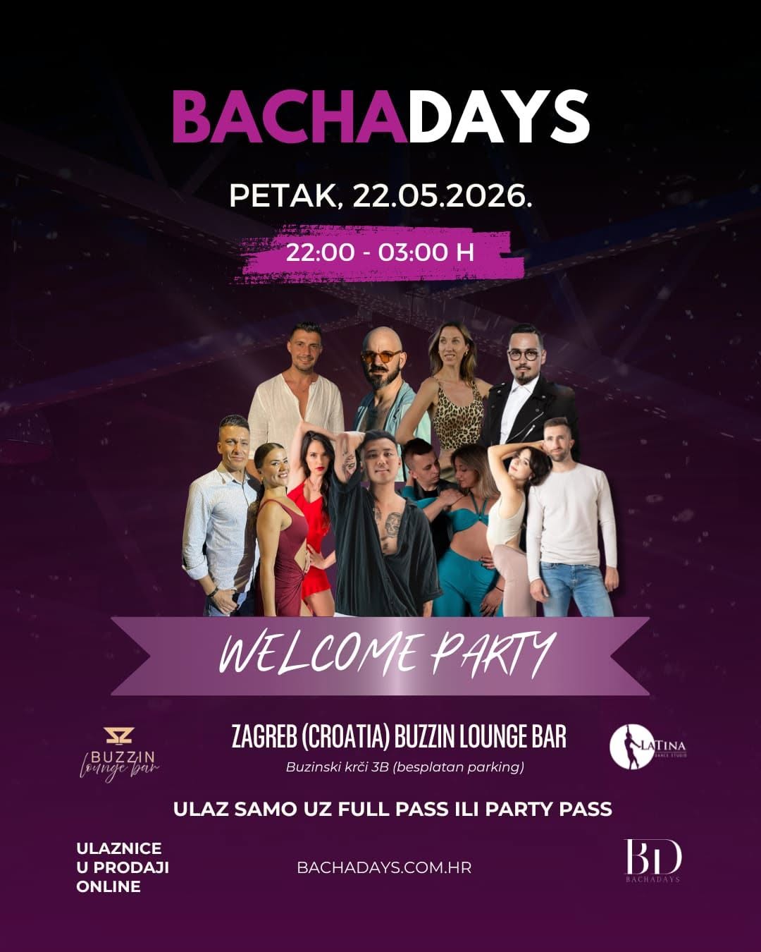 πππππππππ πͺππππππ πππππ π₯πΊπ Petak, 22.05.2026. BUZZIN LOUNGE BAR ZAGREB