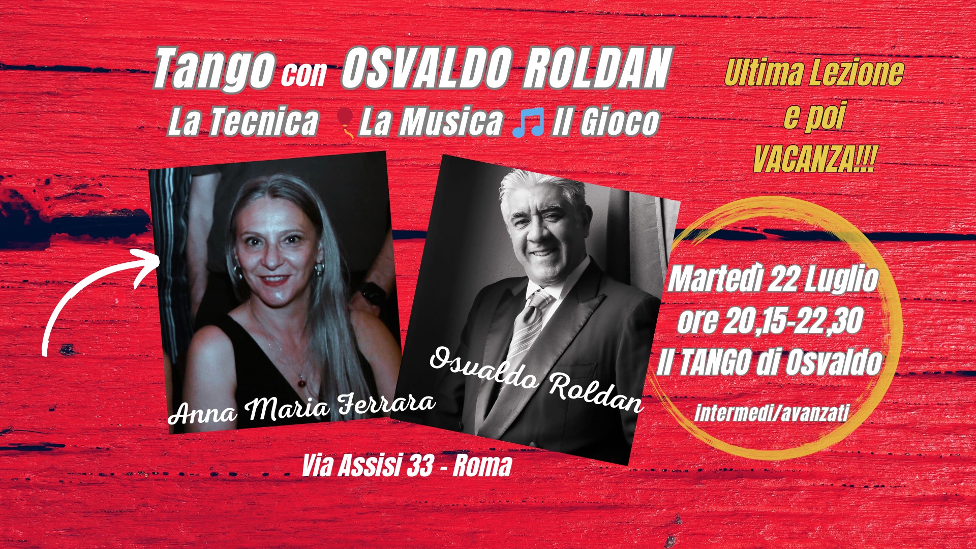 TANGO lezione con Osvaldo Roldan e Anna Maria Ferrara