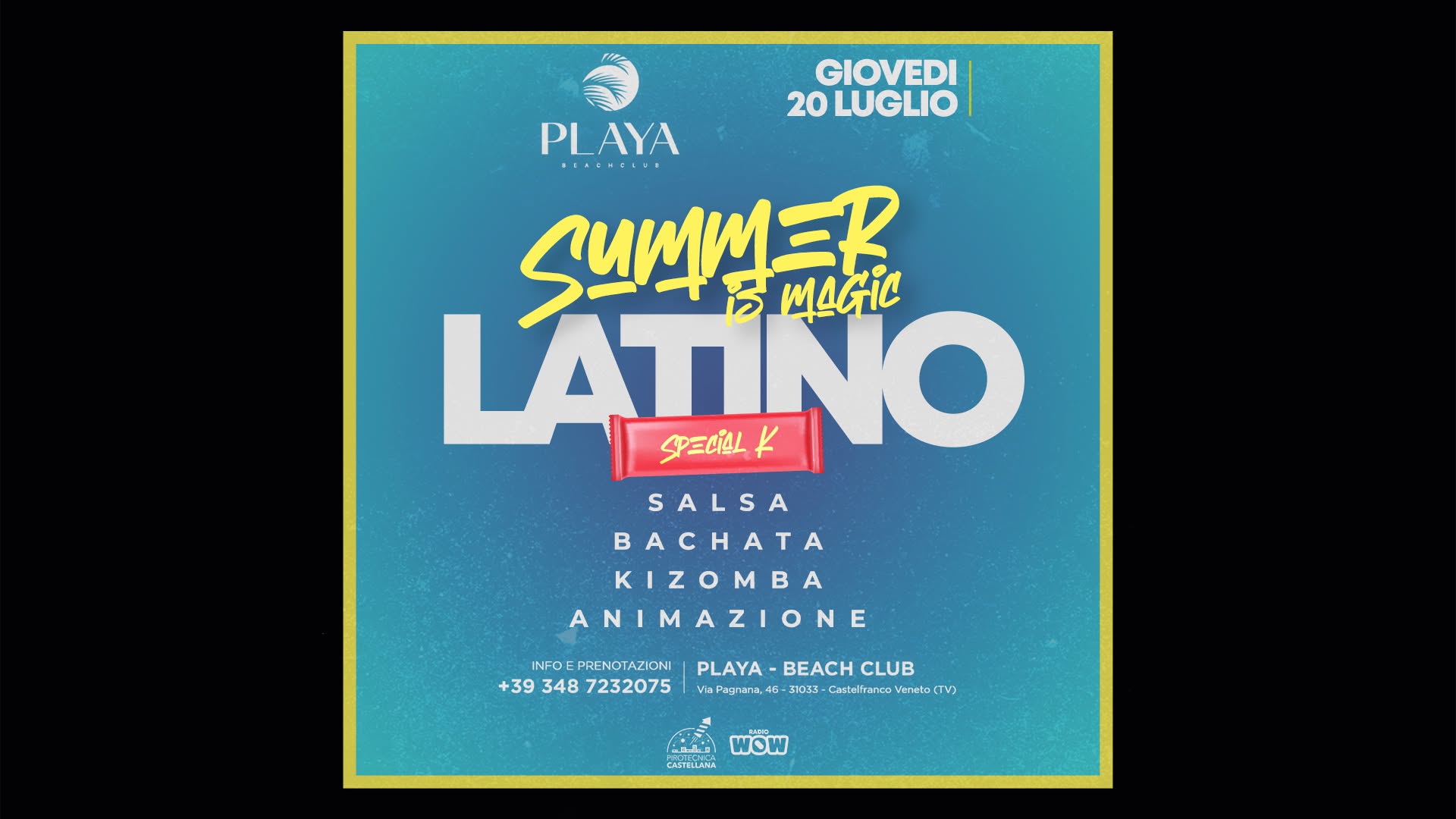 PLAYA LOCA LATINOใป๐๐๐๐พ๐๐ผ๐ ๐ใปIL GIOVEDI' 20.07