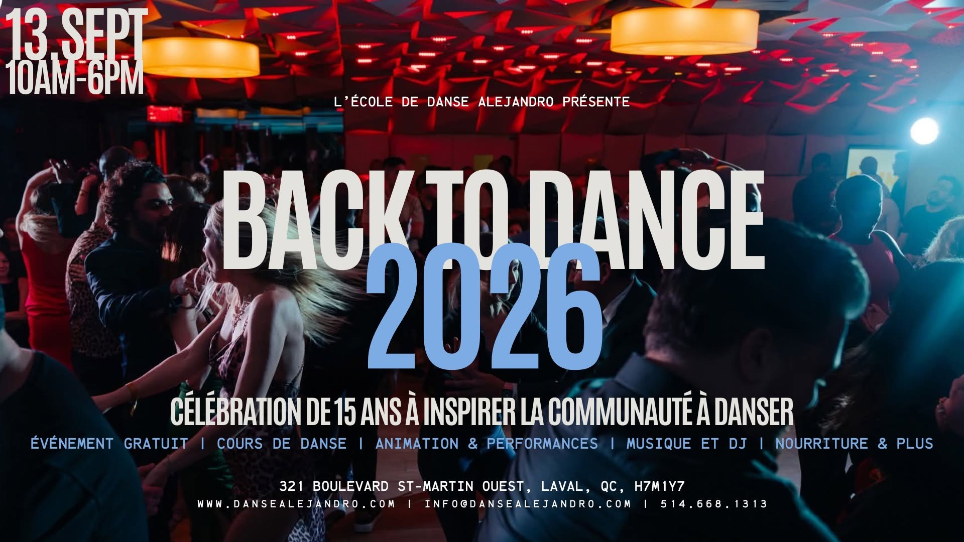 Back to Dance 2026 Dimanche 13 septembre