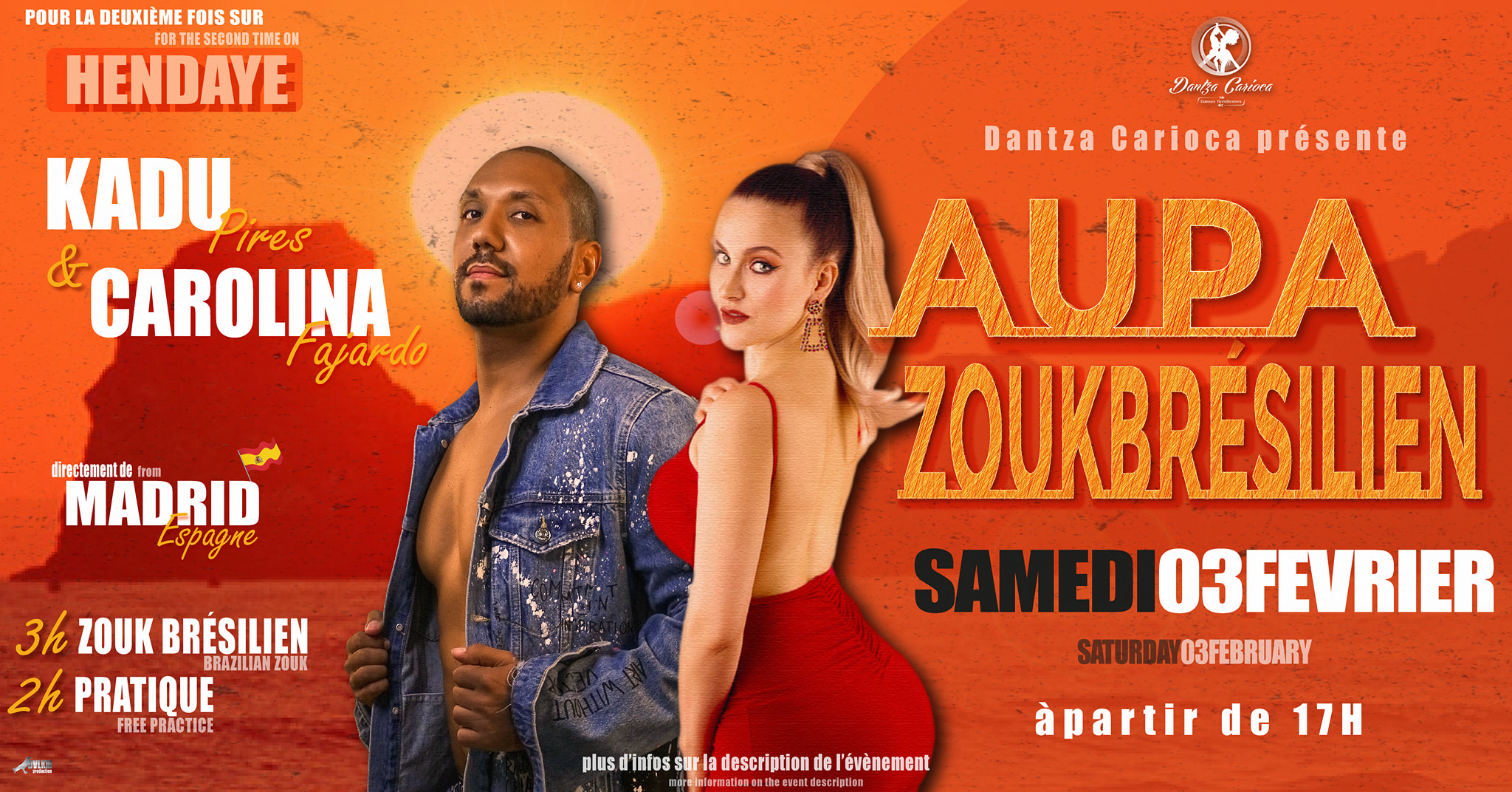AUPA ZOUK BRÉSILIEN avec KADU & CAROLINA- Hendaye