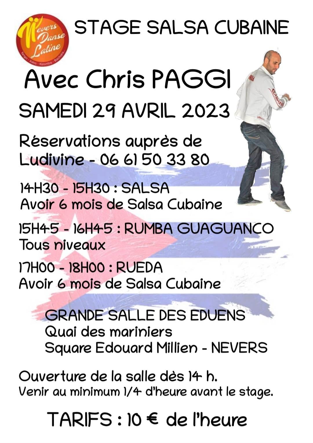 Stage de Salsa avec Chris PAGGI - Nevers-Danse-Latine