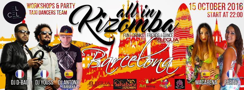 All In Kizomba Barcelona ☆ Party ☆ Workshops ☆ Taxi Dancers
