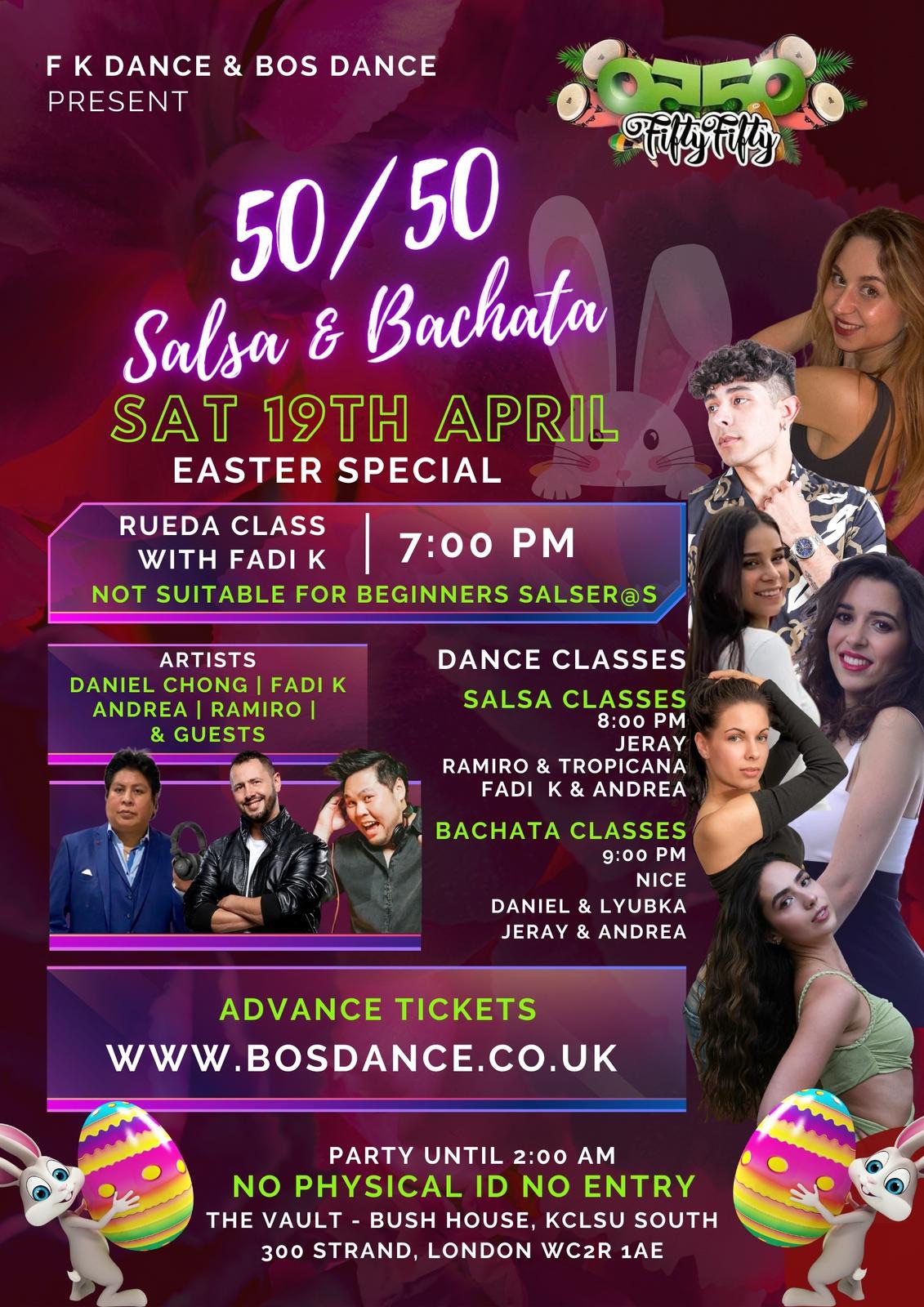 5050 Salsa & Bachata - EASTER PARTY!