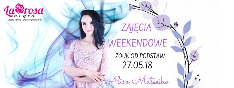 Zajęcia weekendowe Zouk od podstaw z Alisą Matseiko