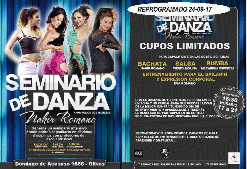 Seminario de DANZA - Bachata Salsa Rumba Expresión