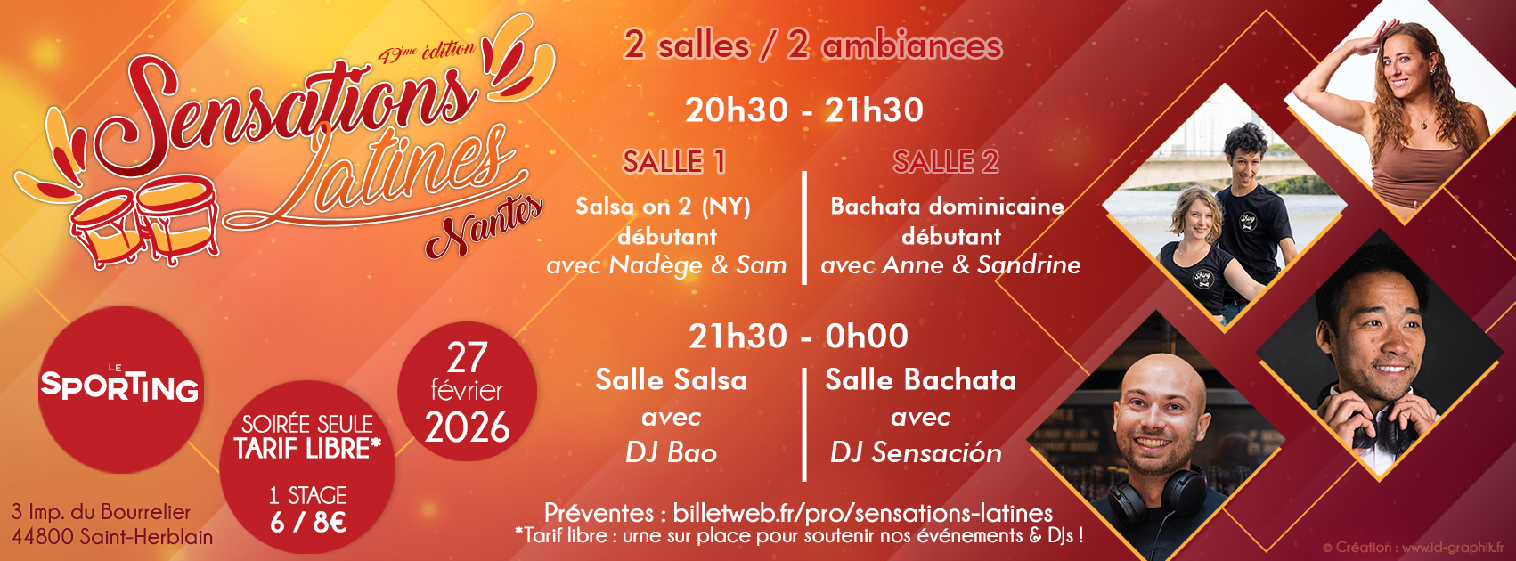 🕺💃 Sensations Latines #49 - Salsa & Bachata au Sporting Nantes !