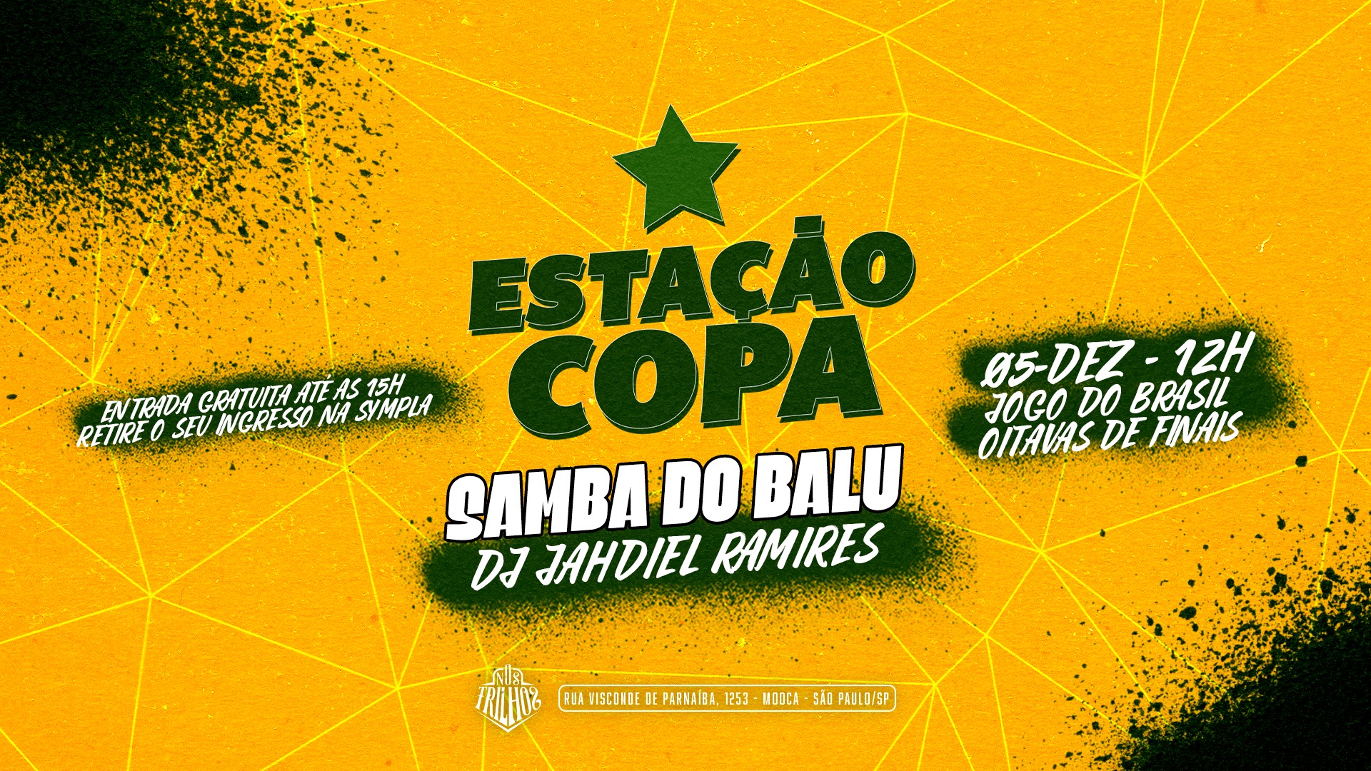 Jogo do Brasil + Roda de Samba - Entrada Gratuita
