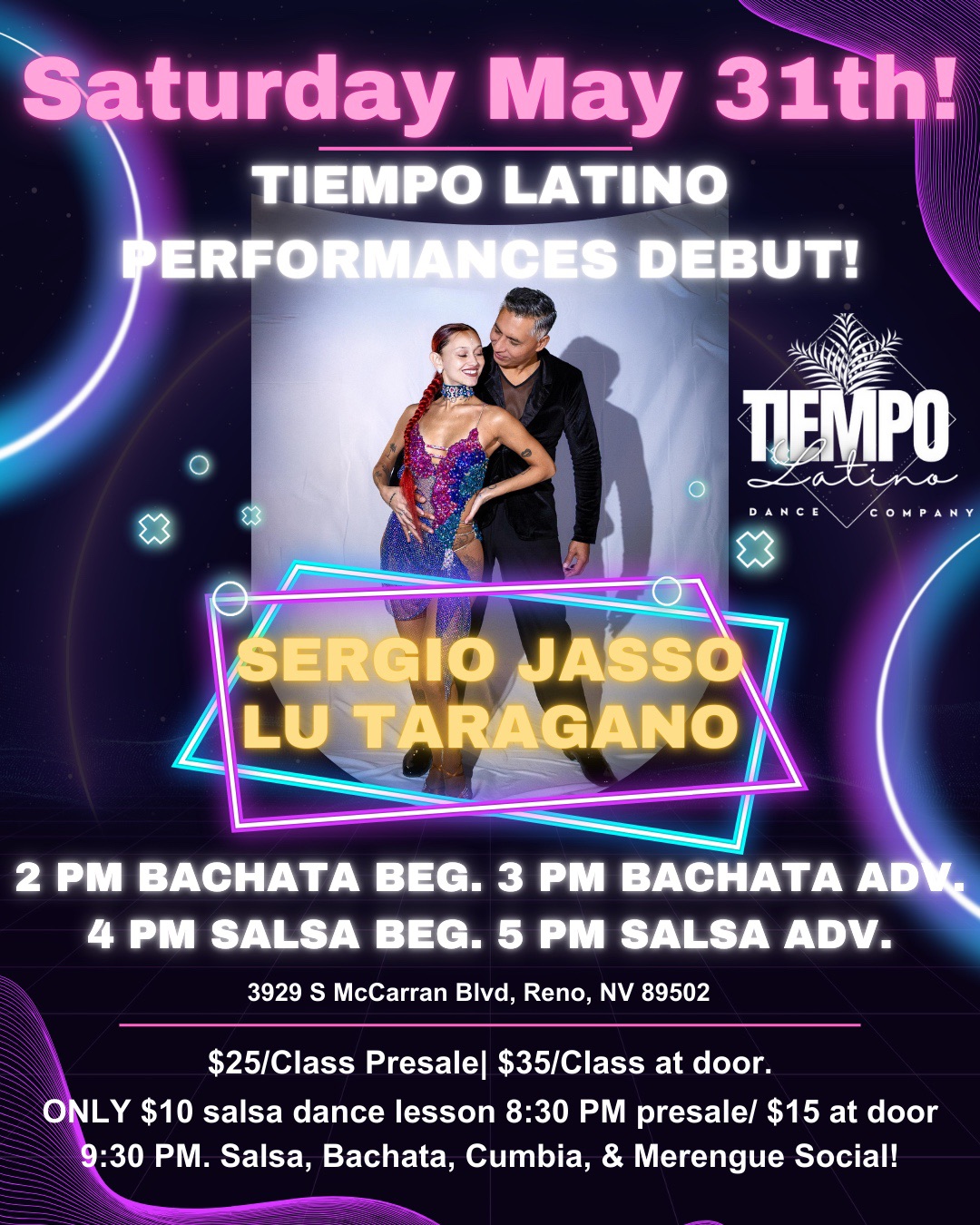 Tiempo Latino Performances Debut - Latin Dance Workshop & Social