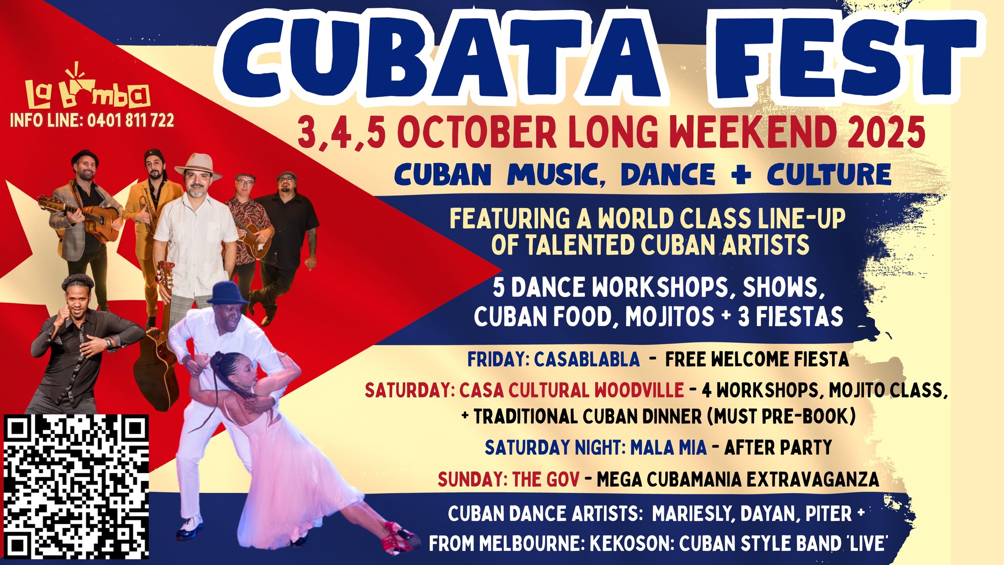 CUBATA FEST Workshops, Shows + CUBAMANIA EXTRAVAGANZA @ THE GOV