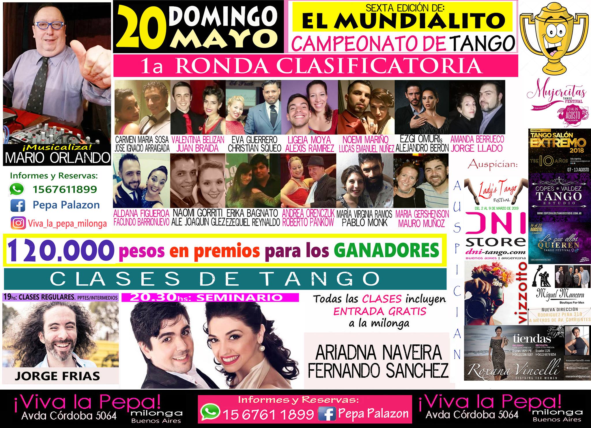 Este Domingo 20 5 Arranca el Mundialito de VIVA La PEPA Milonga!