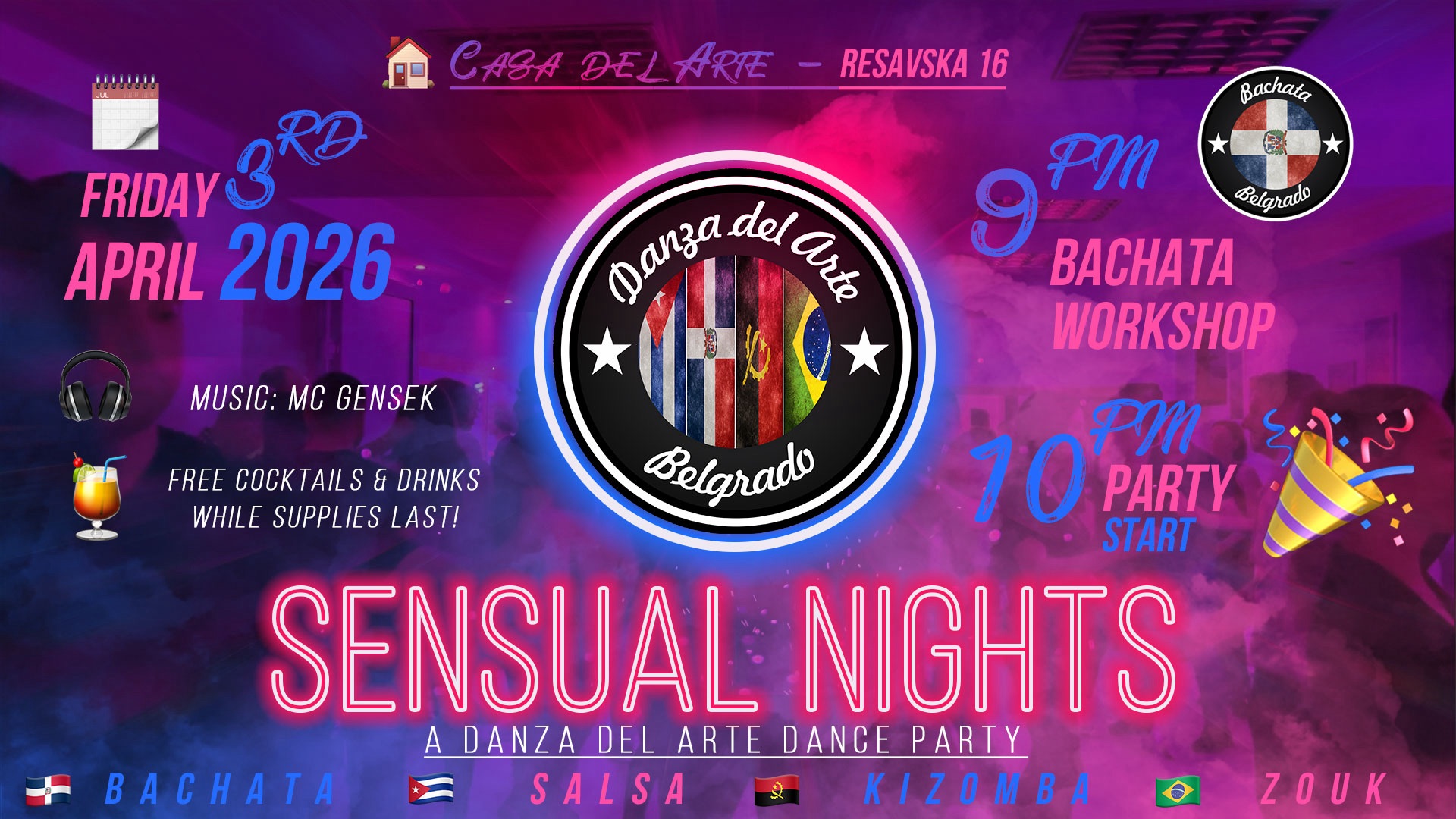 ✨🪩 SENSUAL NIGHTS A Danza del Arte Dance Party 🪩✨