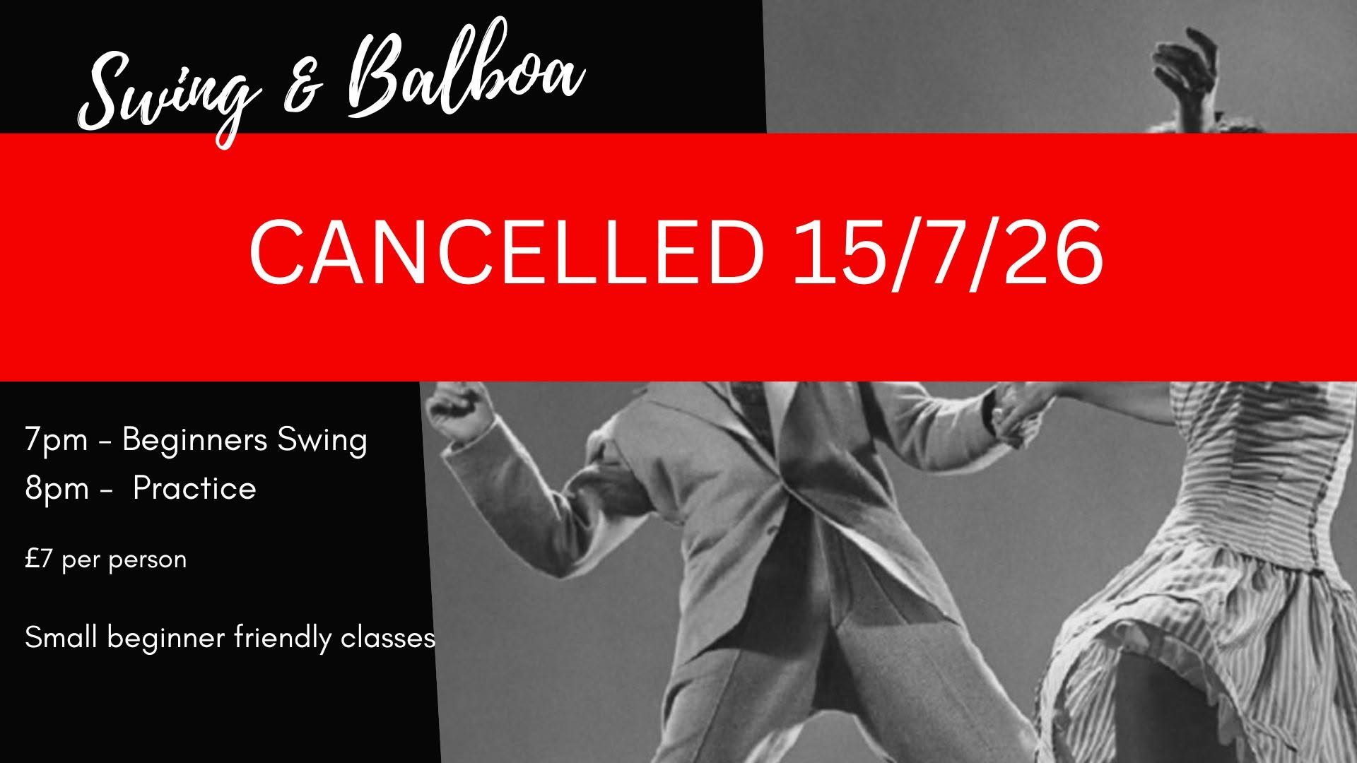 CANCELLED: Beginners Swing and Balboa