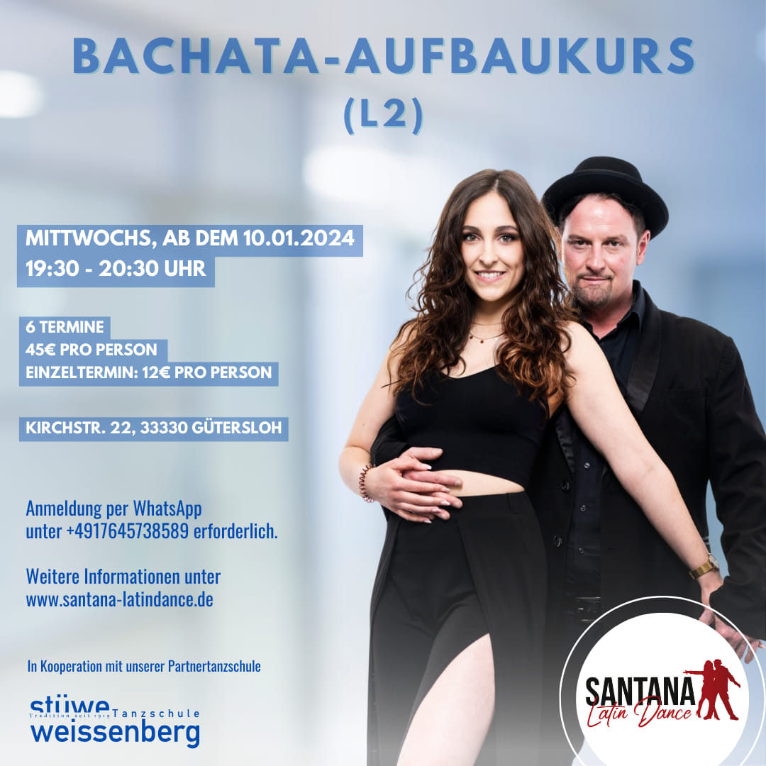 Bachata Aufbaukurs in Gütersloh (L2)