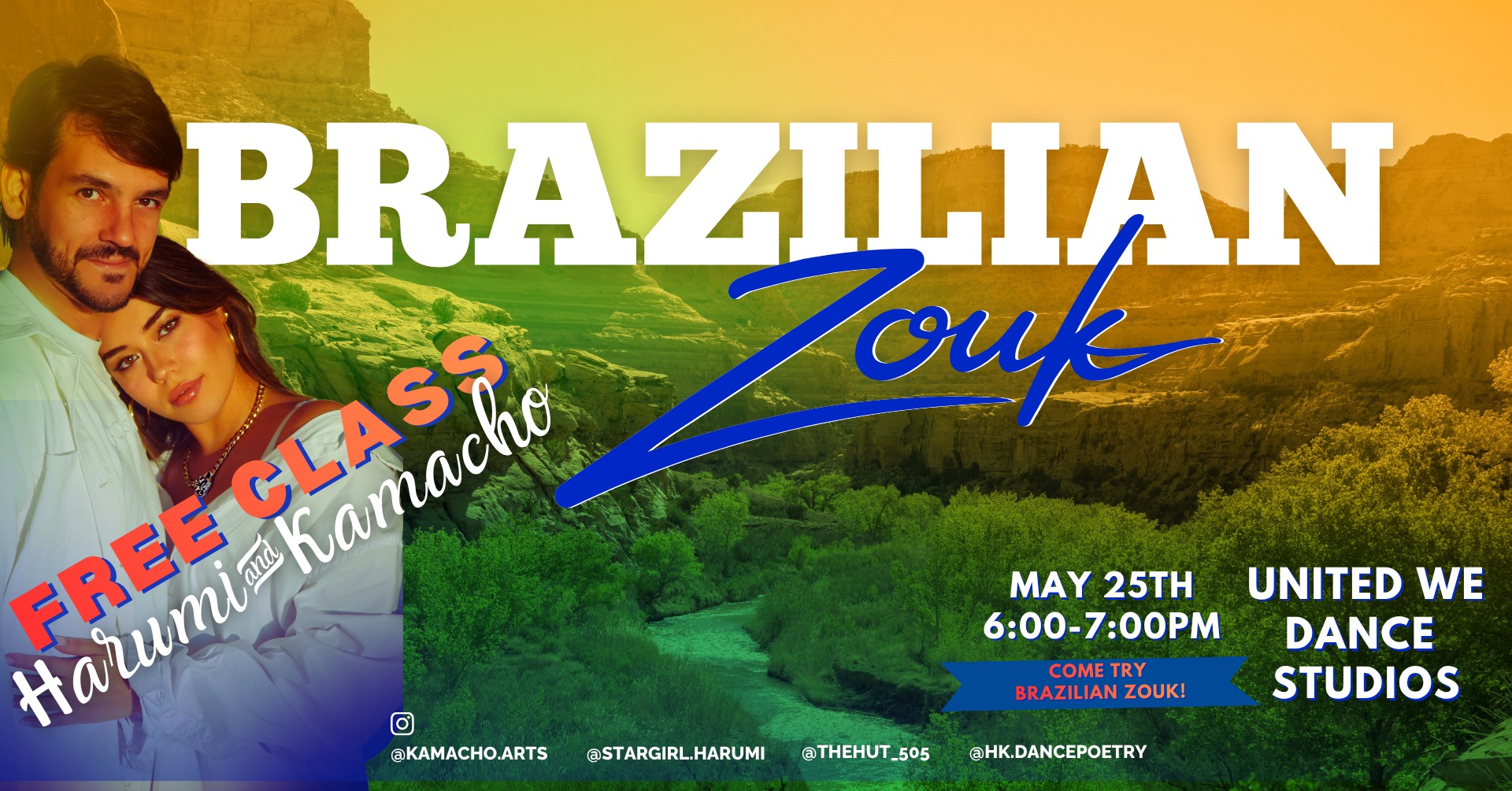 FREE Brazilian Zouk Intro Class with Harumi and Kamacho at UWD Studios