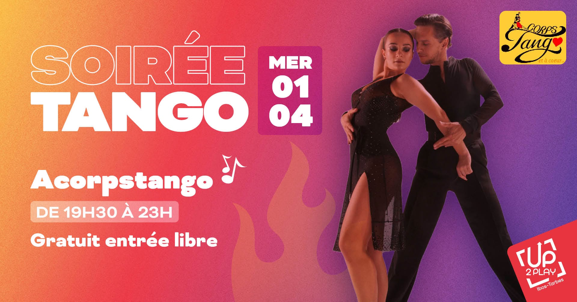 SOIRÉE TANGO - UP2PLAY Ibos-Tarbes