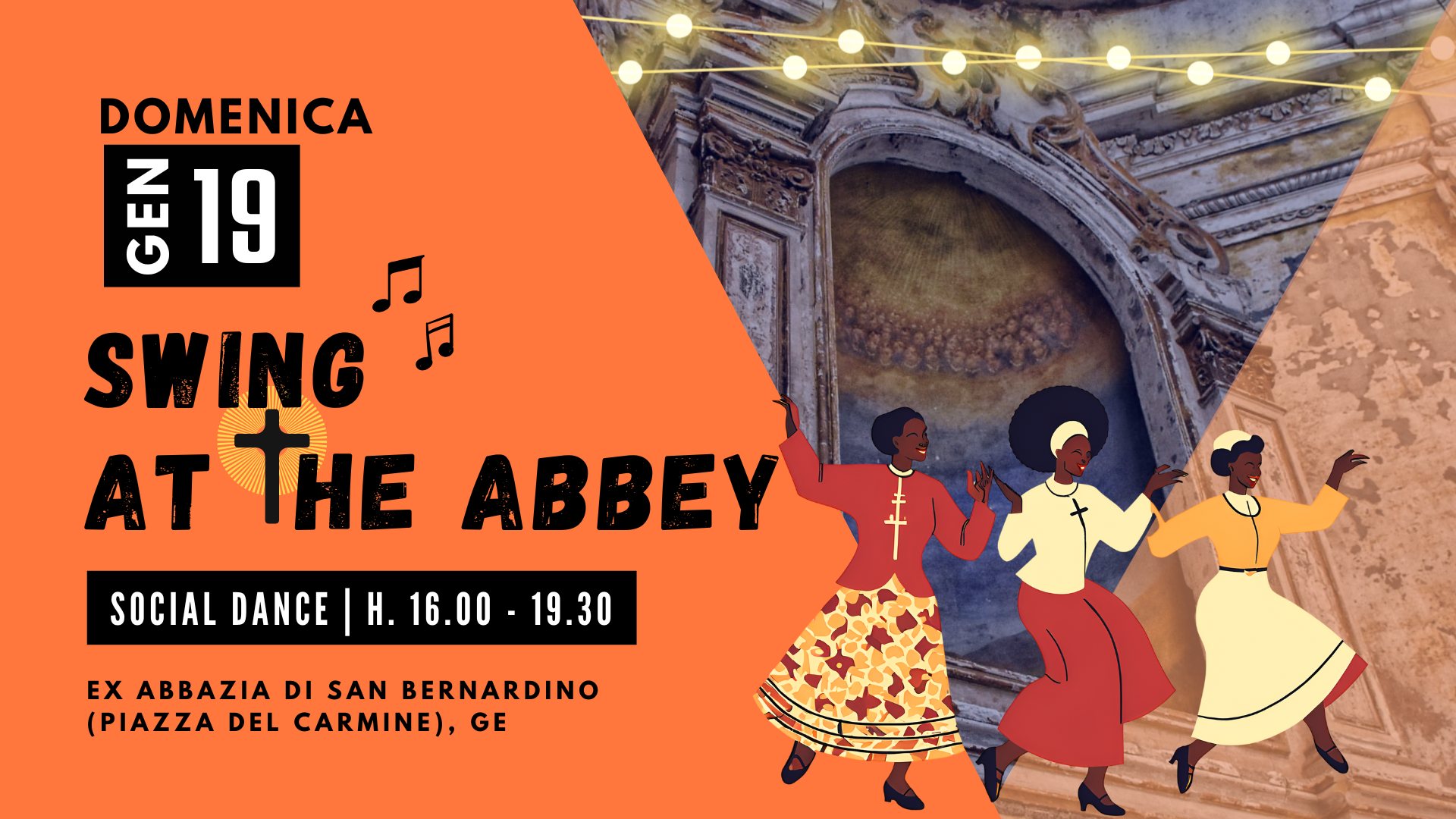 SWING AT THE ABBEY - Domenica 19 Gennaio