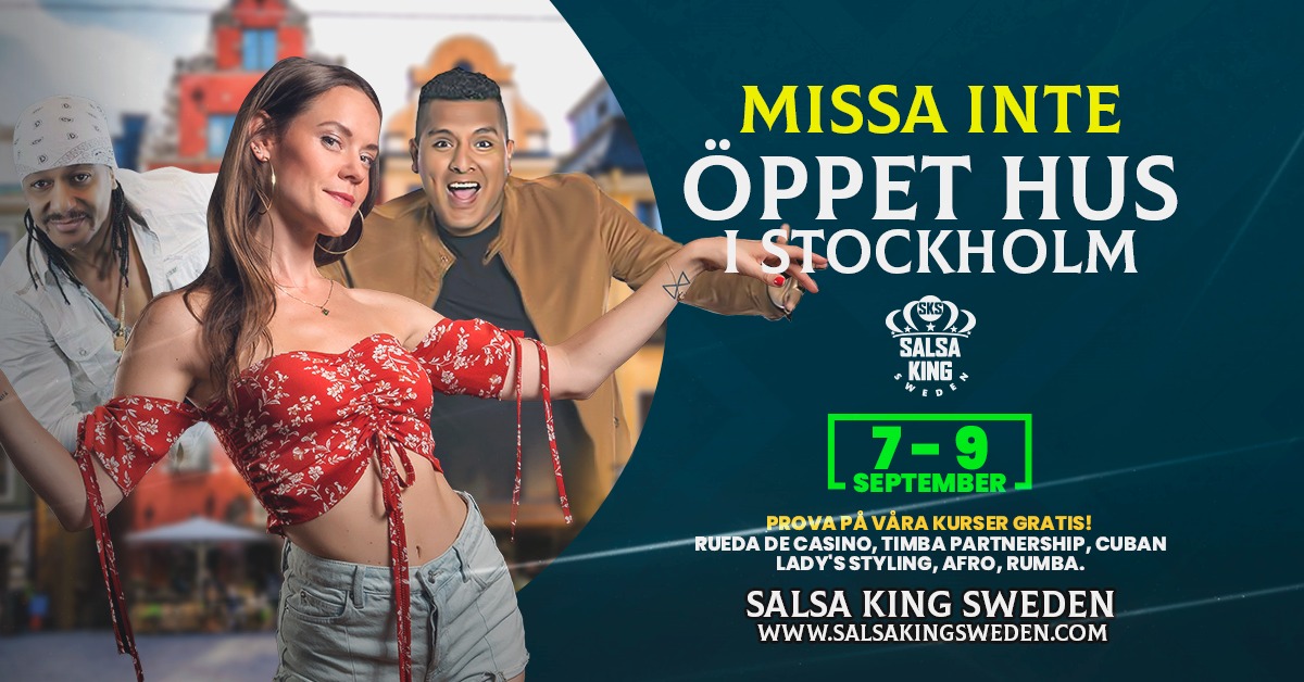 Öppet Hus i Stockholm 7,8,9 September på Salsa King Sweden