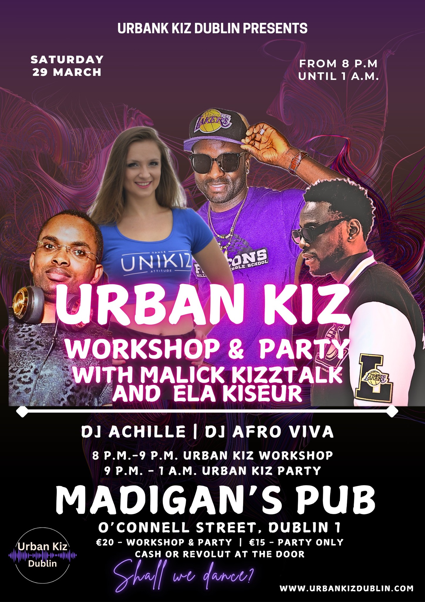 Urban Kiz Workshop & Party with Malick Kizztalk and Ela Kiseur