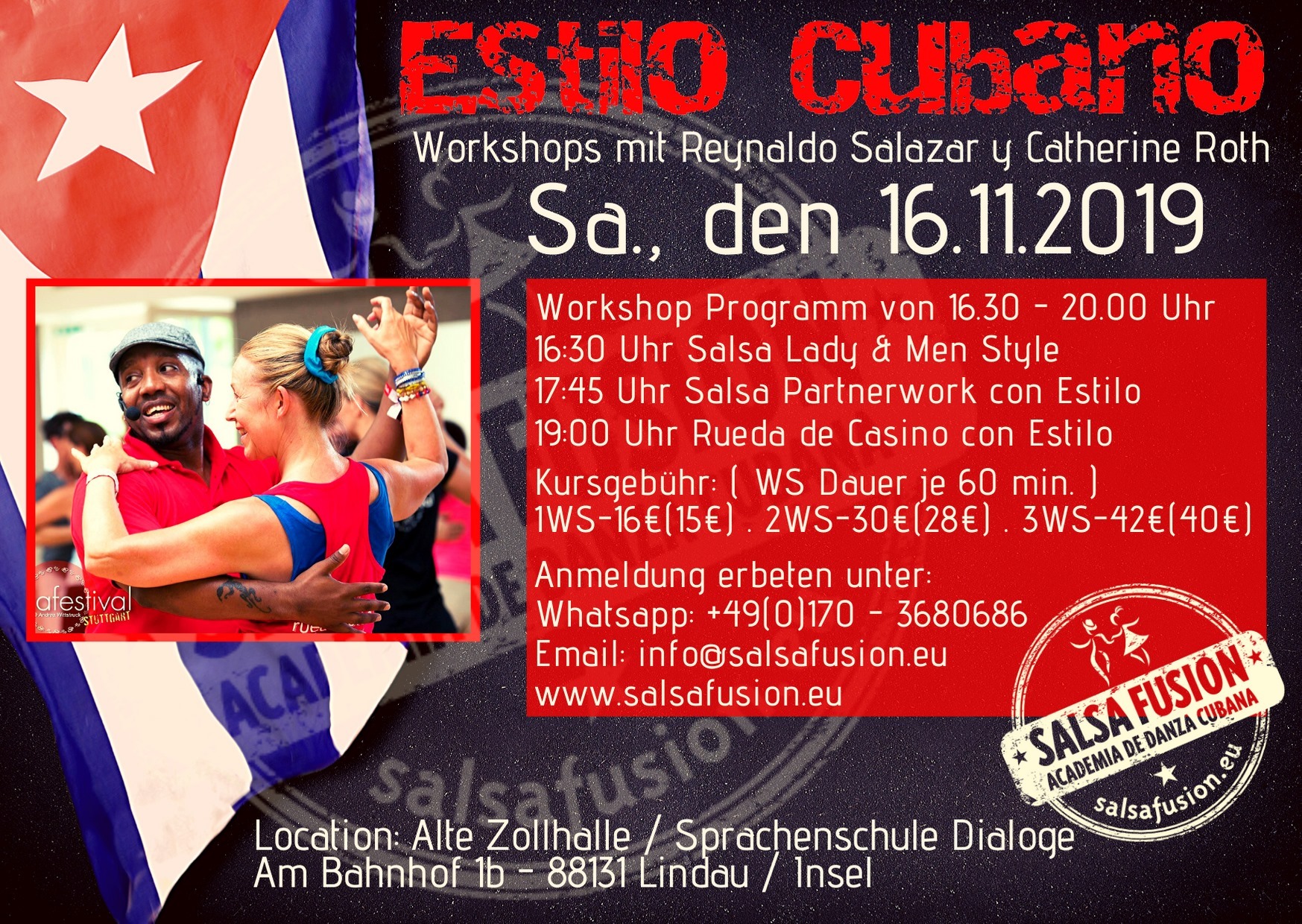 Workshops "Estilo cubano" mit Reynaldo y Catherine & Konzert