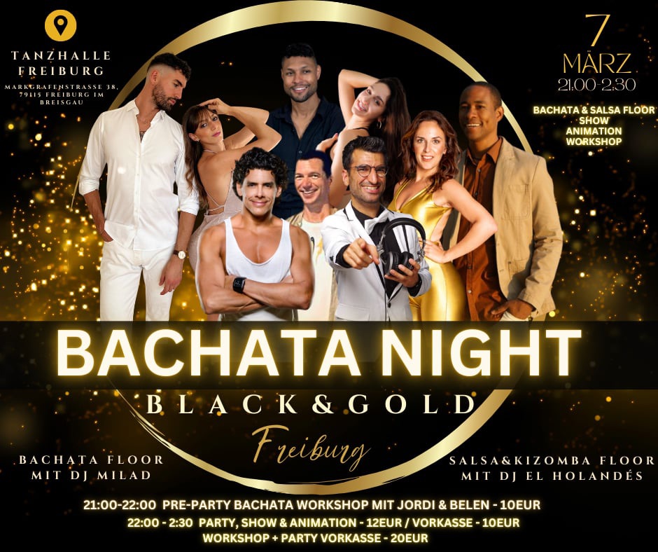 BACHATA NIGHT FREIBURG - Black & Gold
