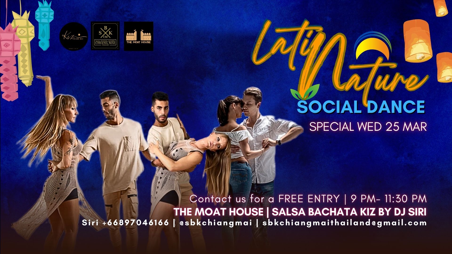 SPECIAL WED Free Entry Latin Nature Social Dance Salsa Bachata Kiz