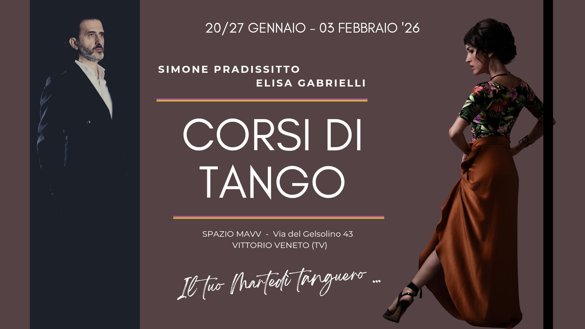 Percorso di Tango Vals con i Maestri Elisa Gabrielli e Simone Pradissitto + Pratica Marteditango