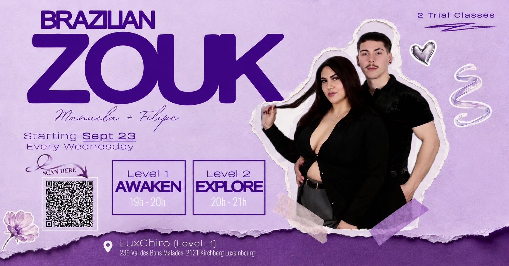 Brazilian Zouk Regular Classes - Luxembourg