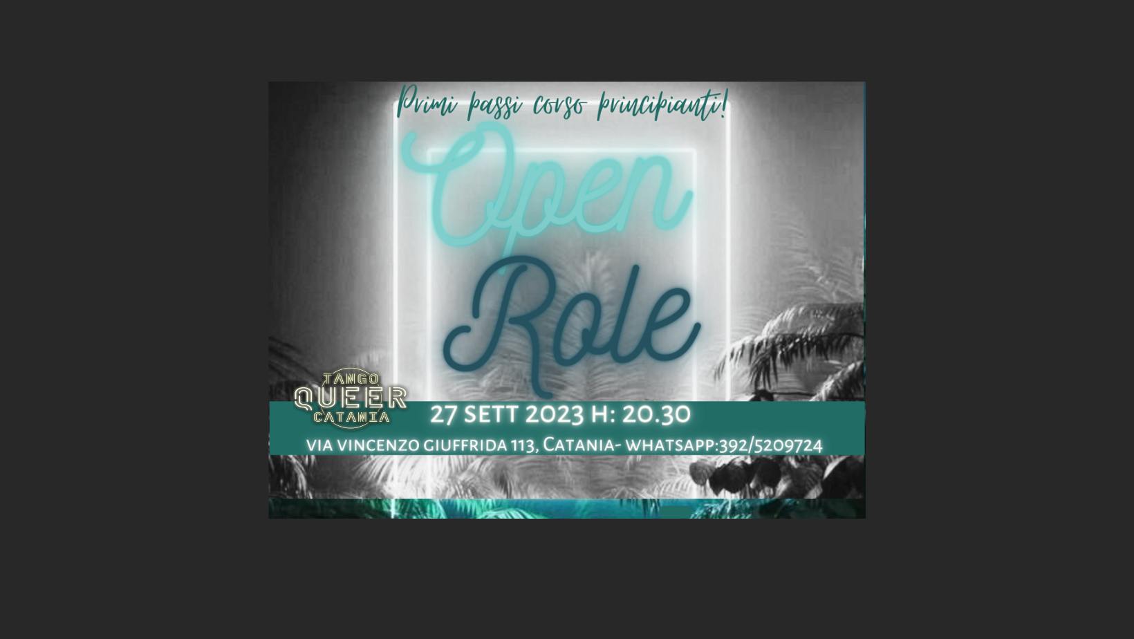 Primi passi principianti!! Tango open role ...