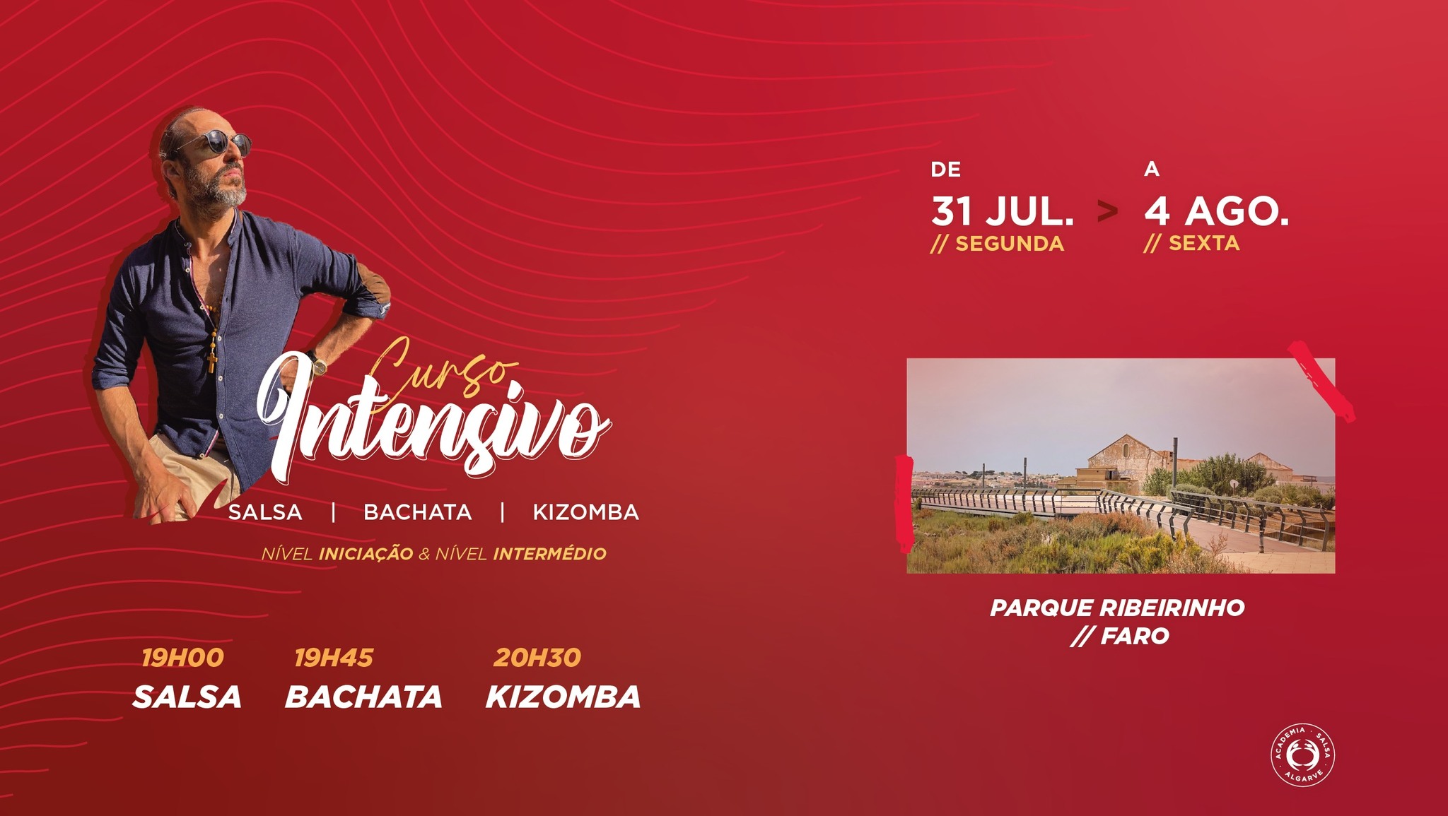 Curso de Salsa, Bachata e Kizomba ao Ar Livre!